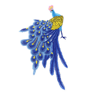 Patchs <span class=keywords><strong>à</strong></span> <span class=keywords><strong>coudre</strong></span> en forme de paon pour vêtements, mode, dentelle animale, broderie, applique, vêtements, robe, accessoire de fête, 45*24cm - Product Image 3