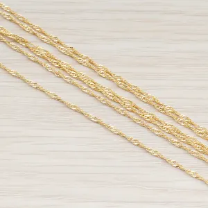 WT-BC098 Groothandel Hoge Kwaliteit 24K Echt Vergulde Ketting Gouden Ketting Voor Mode Meisjes Ketting Armband Sieraden Maken