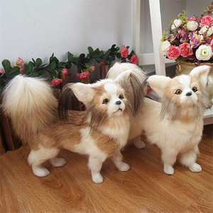 Mignon Réaliste En Peluche Fourrure <span class=keywords><strong>Chien</strong></span> Jouet <span class=keywords><strong>Chiot</strong></span> Ornements Décoration et Cadeau pour <span class=keywords><strong>Chien</strong></span> Expositions - Product Image 1