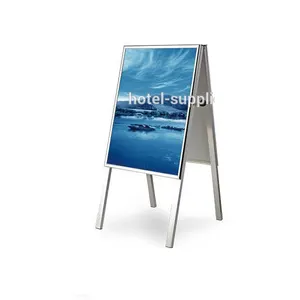 Love heart aluminum moving poster stander floor display stander for hotel restaurant bar and etc a4 rectangle xjxj163 stable