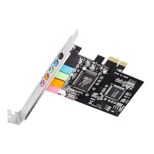 stereo Line-in with 3.5mm Jack black board PCI express 6 channel sound card