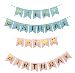 الأعلى مبيعاً لافتة عيد ميلاد رخيصة الثمن من CRD لوازم ديكور خلفية حفلات أعياد ميلاد الورق ألوان مختلفة لافتات مفروشات - Product Image 4