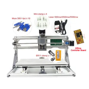 Mini Máy Laser CNC 3018 PRO Ẩn Bảng Điều Khiển Đầu Laser 500Mw/2500Mw/5500Mw Máy Khắc Với GRBL Điều Khiển