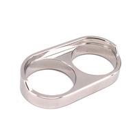 Bague en acier gravée à la mode Design de bague à deux doigts Nouveau design unique 2023 Trend Bague à double doigt en acier inoxydable