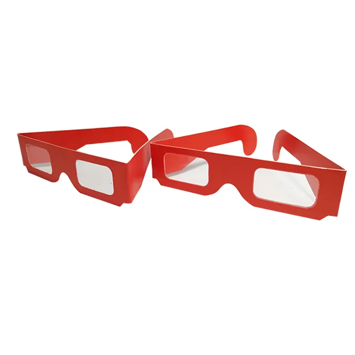 מפעל מחיר חם למכור OEM באיכות גבוהה קידום מכירות לוגו מותאם אישית נייר 3d Chromadepth משקפיים