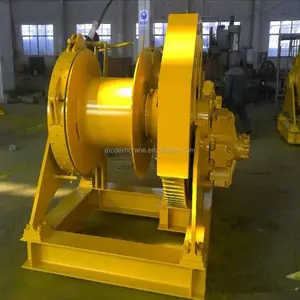 Cranes Application and Electric Power Source 2 ton Double Drum Construction Winch with Worm Gearbox