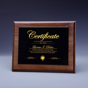 High Quality Square Shape Walnut Wood Plaques for Competition Prizing Ceremony Souvenirs