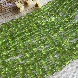 online export product hot sale loose peridot natural bulk tumbled stones for making jewelry