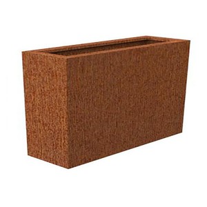 Boite De <strong>Jardiniere</strong> En Acier Corten Personnalisee Avec Ecran En Treillis - Product Image 5