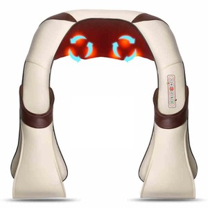 Vibromasseur électrique sans fil, appareil de massage des épaules et du dos, pétrissage avec chauffage, santé, mains libres, meilleur produit - Product Image 1