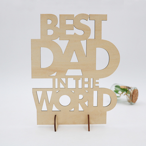 Corte láser madera de buena calidad de felicitación día del padre - Product Image 4