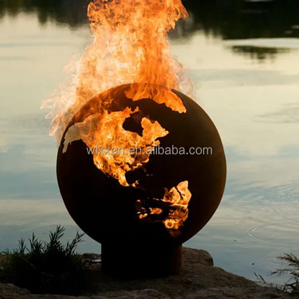 Металлическая Сфера, огненный шар, чугунная наружная костра, портативная костра, садовая костра