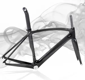 Aero design road frames carbon bike parts carbon bicycle frame with inner cable fm098