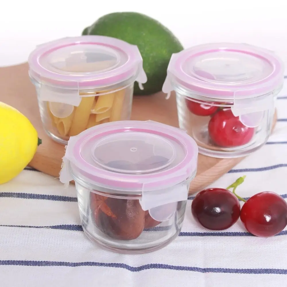 IKOO baby food storage containers borosilicate glass mini size container airtight crisper box