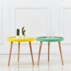 <span class=keywords><strong>Tavolino</strong></span> da Salotto in Legno con Gambe in Legno Massello e Piano in <span class=keywords><strong>Resina</strong></span> Epossidica Rotondo - Product Image 5