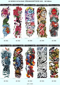 AC-032/Tatuajes Temporales Extra Grandes, Calcomanías de Arte Corporal, Brazo Completo, <span class=keywords><strong>Bruja</strong></span>, Buda, 6x18 Pulgadas - Product Image 4