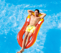 Matelas flottant gonflable personnalisé avec impression, hamac aquatique, radeau de repos et design en maille respirante