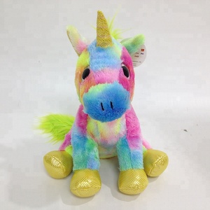 <span class=keywords><strong>Peluche</strong></span> Unicorno con <span class=keywords><strong>Occhi</strong></span> <span class=keywords><strong>Grandi</strong></span> Glitterati, Giocattolo Morbido Colorato Arcobaleno - Product Image 3