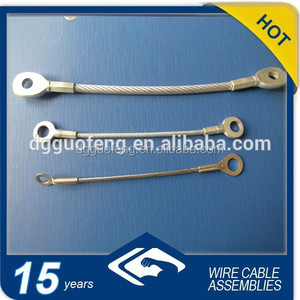 Precio al por mayor barato recubierto de PVC <span class=keywords><strong>cable</strong></span> de <span class=keywords><strong>acero</strong></span> galvanizado con ojales tipo Crimp terminal - Product Image 4