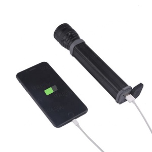 Nouvelle version la plus brillante zoom longue forme carrée énergie solaire d'urgence 3.7v lampe de poche LED rechargeable torche avec chargeur USB - Product Image 6