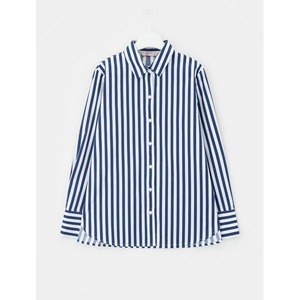 Las señoras de la blusa de la gasa de la tela de la raya moda volver cuello blusa diseño Australia - Product Image 5