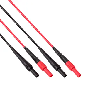 1Pair 4mm Double Ends Silicone Test Leads Wire Cable