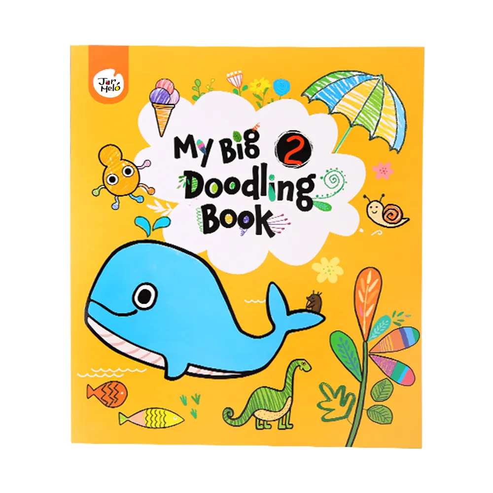 Benutzer definierte Farbe Kinder drucken Kinder freien Stil Malerei Zeichnung Tier Papier Färbung Big Doodling Buch