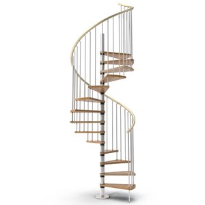Corrimão de PVC Branco com Design Barato para Escadas Espirais Internas - Product Image 3