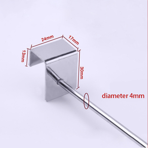 Phổ Biến Bán Buôn Đen Phun Ống Hooks Cross Bar Hiển Thị Móc Cho Cửa Hàng Và Siêu Thị - Product Image 6