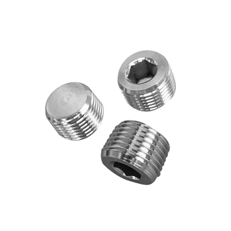 High quality 3/8'' inch stainless steel round tube 304 inner hexagon Blocked head Stuffy head oil metal pipe connectors plug