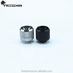 ID10mm OD16mm تركيب النحاس الأصفر تركيب مياه التبريد مع موضوع G1/4 ". RGKN-B38H - Product Image 1