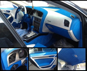 Carbins 1.42*15 M Perekat Vinyl Biru Kain Merasa Beludru Mobil Pembungkus Air Bubble <span class=keywords><strong>Wrap</strong></span> - Product Image 5