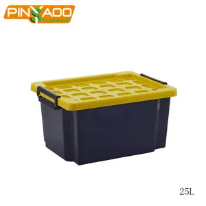 Duurzame Multifunctionele Extra Grote Pp 25l Plastic Waterdichte Opslagcontainers Met Deksel