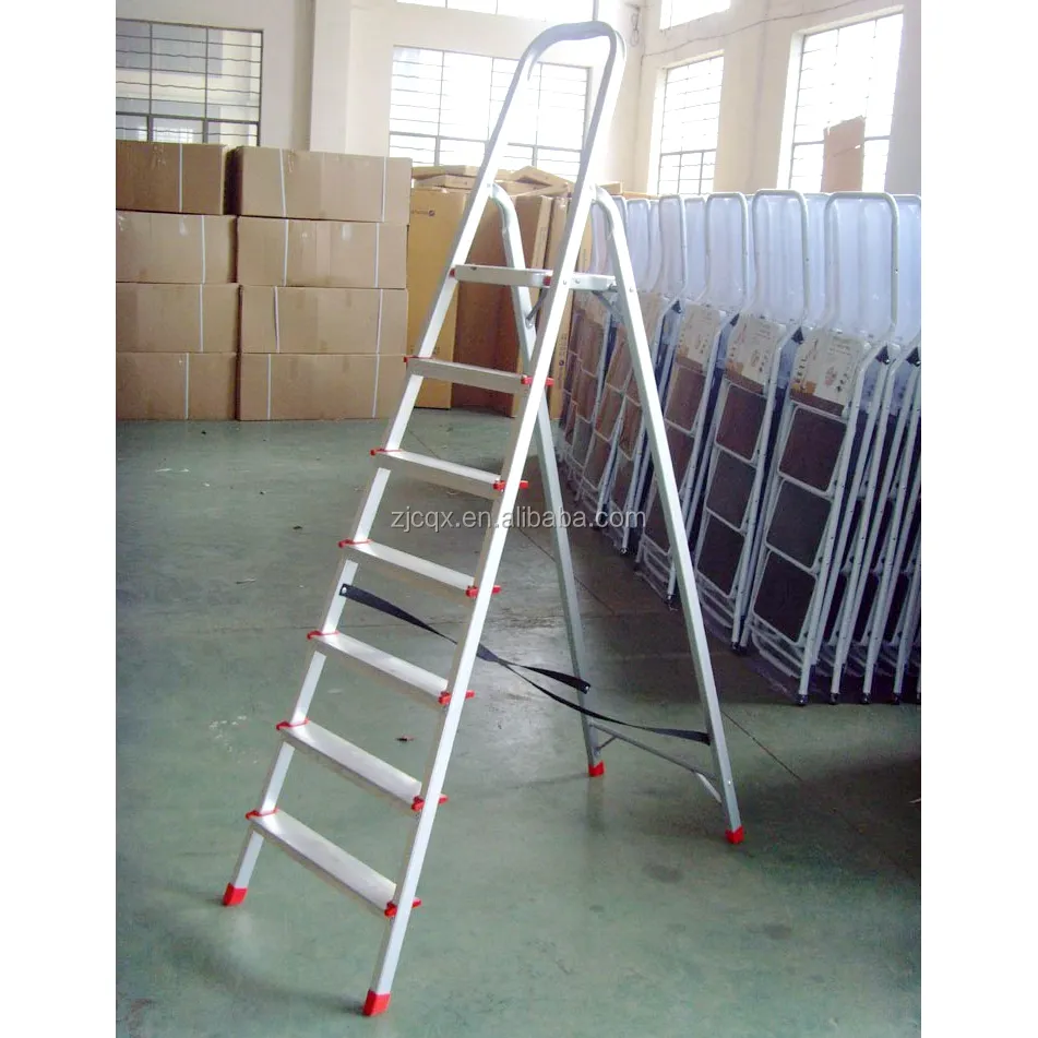 7-Step Ladder Ladder Folding Stool Extendable Heavy Duty Household Tool Aluminum