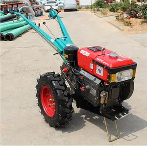 mini farm walking hand tractor with farm trailer