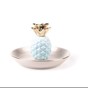 Ceramic Pineapple <strong>Ring</strong> Holder Ananas Jewelry Dish Decor Jewelry Tray Pineapple Ceramic Jewelry <strong>Plate</strong> - Product Image 1