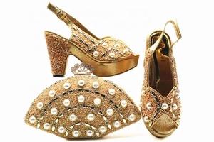 AB5806 di Alta qualità popolare Africano <span class=keywords><strong>scarpe</strong></span> e borsa set Nigeria donne <span class=keywords><strong>scarpe</strong></span> e borsa di corrispondenza set per il grande partito - Product Image 5