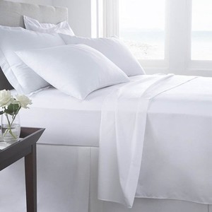 <span class=keywords><strong>Percale</strong></span> simple jetable 200TC 2 "<span class=keywords><strong>drap</strong></span> <span class=keywords><strong>plat</strong></span> d'hôtel d'ourlet pour l'usage d'hospitalité - Product Image 5