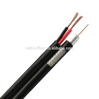 Système de câbles Owire, récepteur satellite TV, câble coaxial RG59 CCTV avec fil d'alimentation