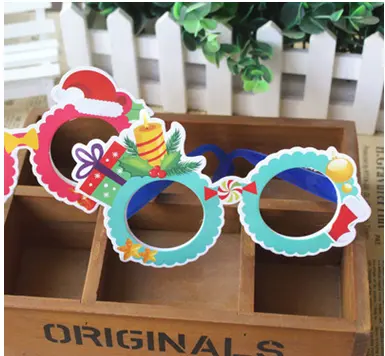 ของขวัญคริสต์มาสเด็กสร้างสรรค์ของเล่นกระดาษแว่นตาน่ารักแว่นตาสำหรับเด็กของเล่นของขวัญส่งเสริมการขาย