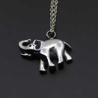 Colgante Porta Cenizas Infantil de Acero Inoxidable con Forma de Elefante, Hermético, Duradero y Ecológico, Recuerdo Conmemorativo Ortodoxo