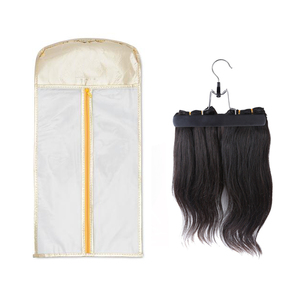 strong durable zipper dust proof hair extensions PVC wig storage bags with hanger