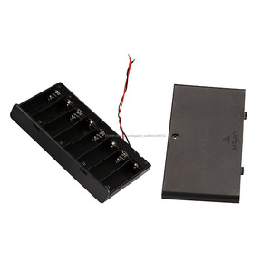 ON/OFF Anahtarı Kapak Ile 8x1.5 V AA hücre (<span class=keywords><strong>UM</strong></span>-3 * 8) pil Tutucu Pil Kutusu Pil Kutusu Siyah Kırmızı Tellere ile - Product Image 3