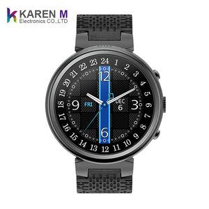 Neue Ankunft I6 Rundes Gesicht HD Kamera 1,<span class=keywords><strong>3</strong></span> zoll <span class=keywords><strong>2</strong></span> + 16 GG Pulsmesser Smartwatch Android 5.1 Armband Leder armband für Männer - Product Image 1