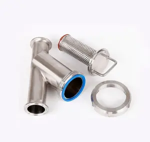 ss 304 Sanitary Stainless Steel Y Type Filter Strainer Clamped Connection