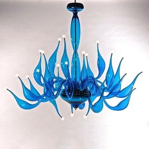 Elegante Lámpara de Araña Moderna para Escalera, Lámpara de Araña Italiana Estilo Cisne, Lámpara Colgante Antigua de Lujo, Lámparas Colgantes de Cristal para Villa CZ9091/28BLU - Product Image 1