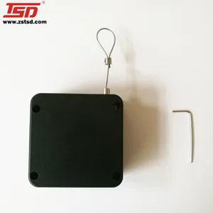 Fuente de la fábrica de protección de seguridad de acero de cable retráctil anillo anti-robo de caja con EVA etiqueta engomada