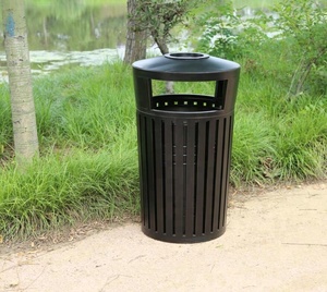 Contenedor <span class=keywords><strong>de</strong></span> <span class=keywords><strong>Basura</strong></span> Metálico para Exteriores con Sensor - Product Image 1