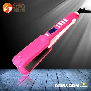 Professional salon using Pro Nano Best price titanium ceramic pink flat iron hair straightener