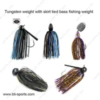 בס דיג טונגסטן משקל מרפרף לנענע ראש לנענע בראש עם חצאית קשור אישית תמיכת עיצוב כדורגל טונגסטן משקולת